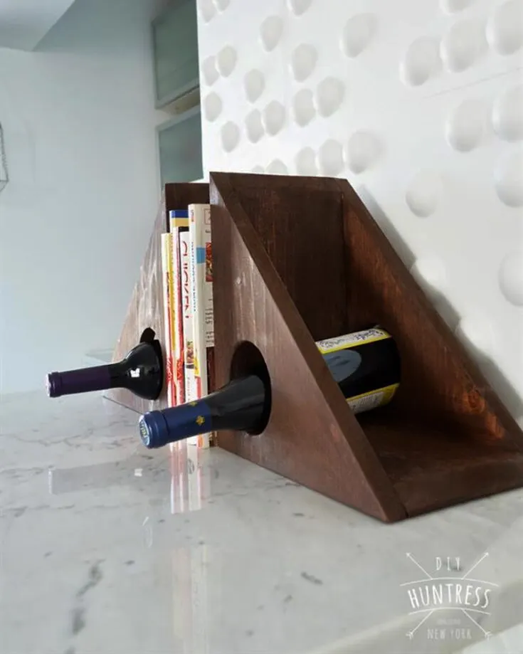 Want to store your books and wine simultaneously but need more space? Make this DIY Wine Rack Bookend with a very detailed and straightforward tutorial!