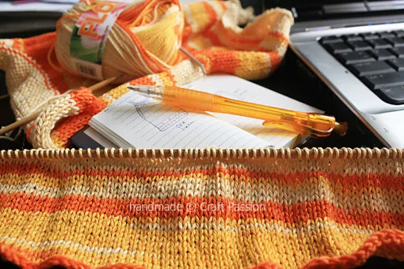 knitting in progress