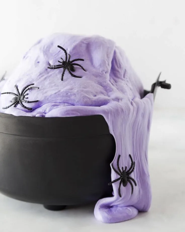 Swim in a pool of icky, gooey slime with this craft. Mix up a batch of magical fluffy slime that gurgles and shines with mischief, making it the perfect way to relax and enjoy hands-on fun! Plus points if you have a cauldron.