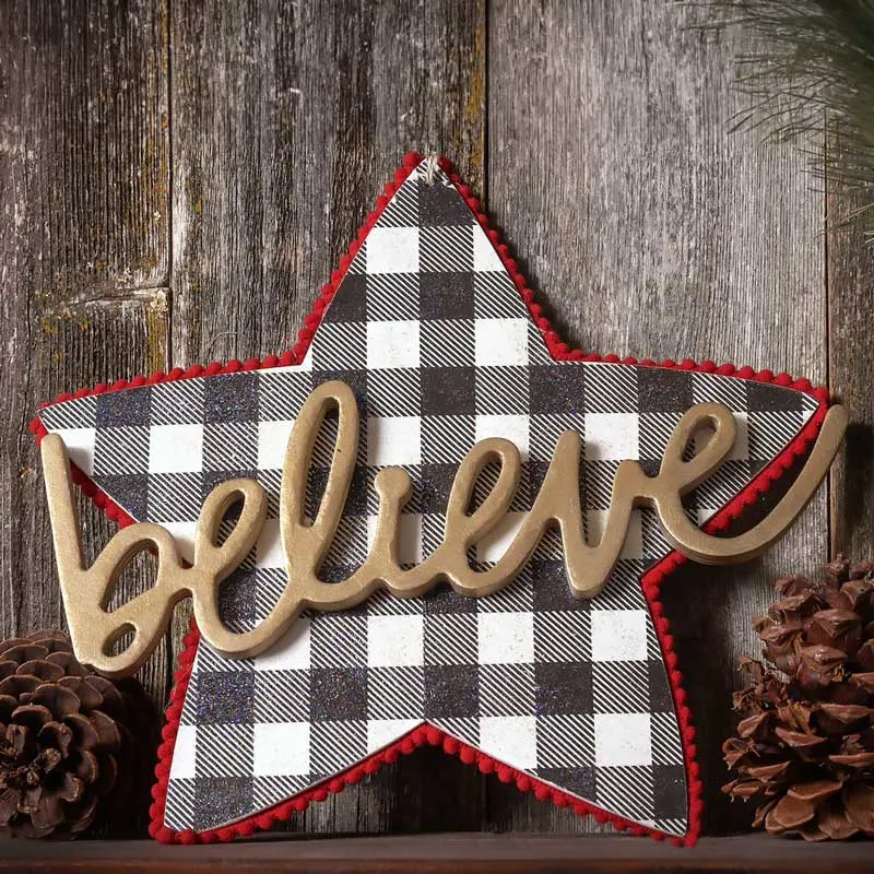 Pay a visit to your local dollar store or make one from scratch. Transform the unfinished dollar tree stars into a beautiful Wood Star. Engrave words that encompass Christmas to celebrate this very cold tradition!