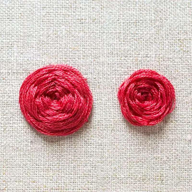 The woven wheel stitch may look like a complicated stitch compared to the rest of the stitches on this list, but its really a beginner stitch! It's usually used as a canvas to fill with beautiful florals.