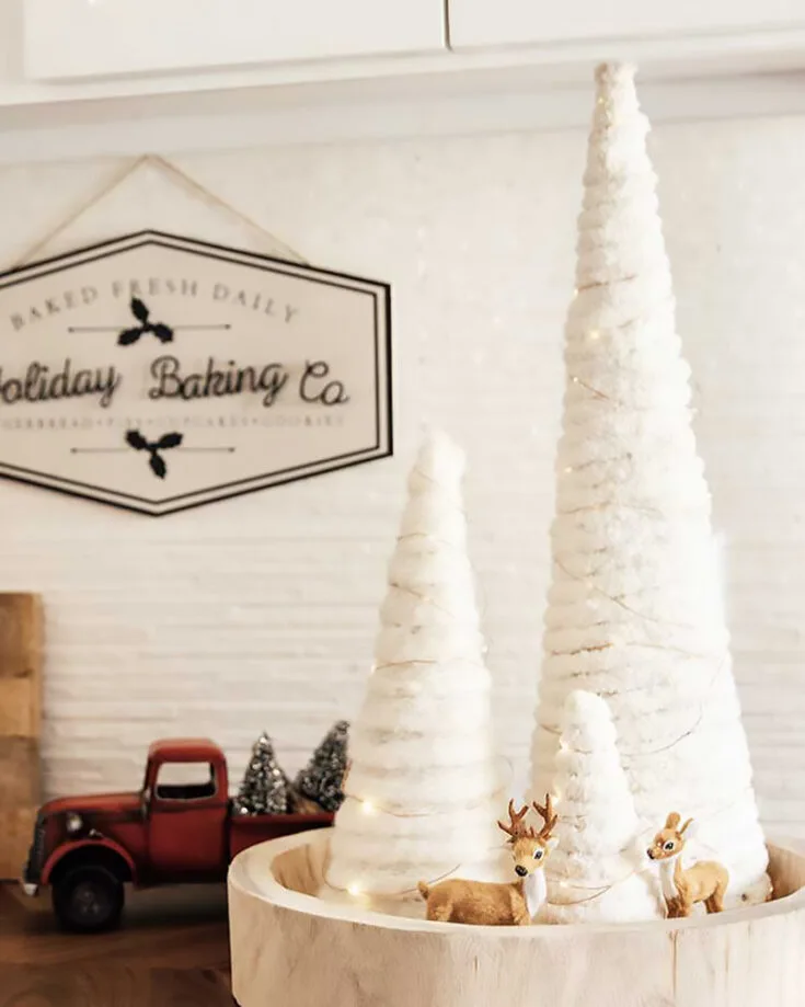 The lights on this flicker make it a perfect Christmas decoration for any occasion! You can change the lights to colored ones or keep the normal warm lights.