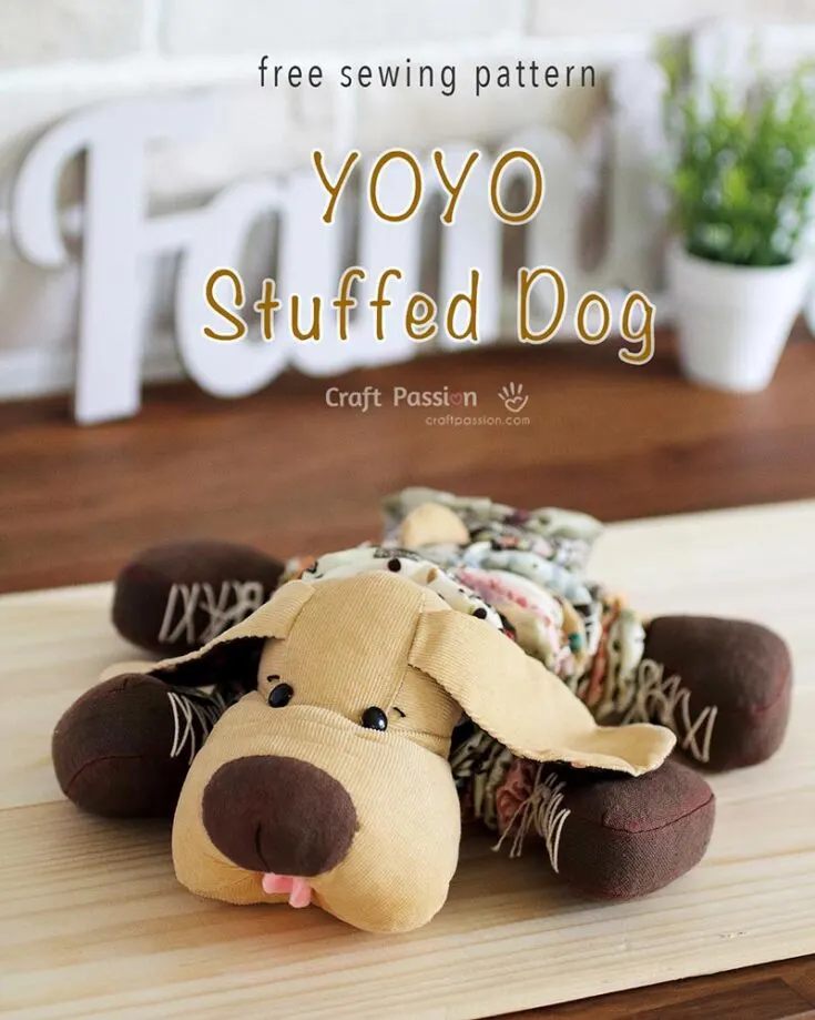 This is a more unique style of stuffed animal, and is a great choice if you don't have any stuffing on hand. It's made of Yo-yos, which are hand sewn circles that is a great way to use up all those scraps.